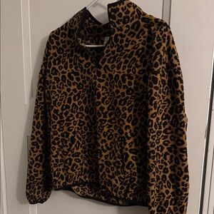 No Boundaries Leopard Print Teddy Jacket